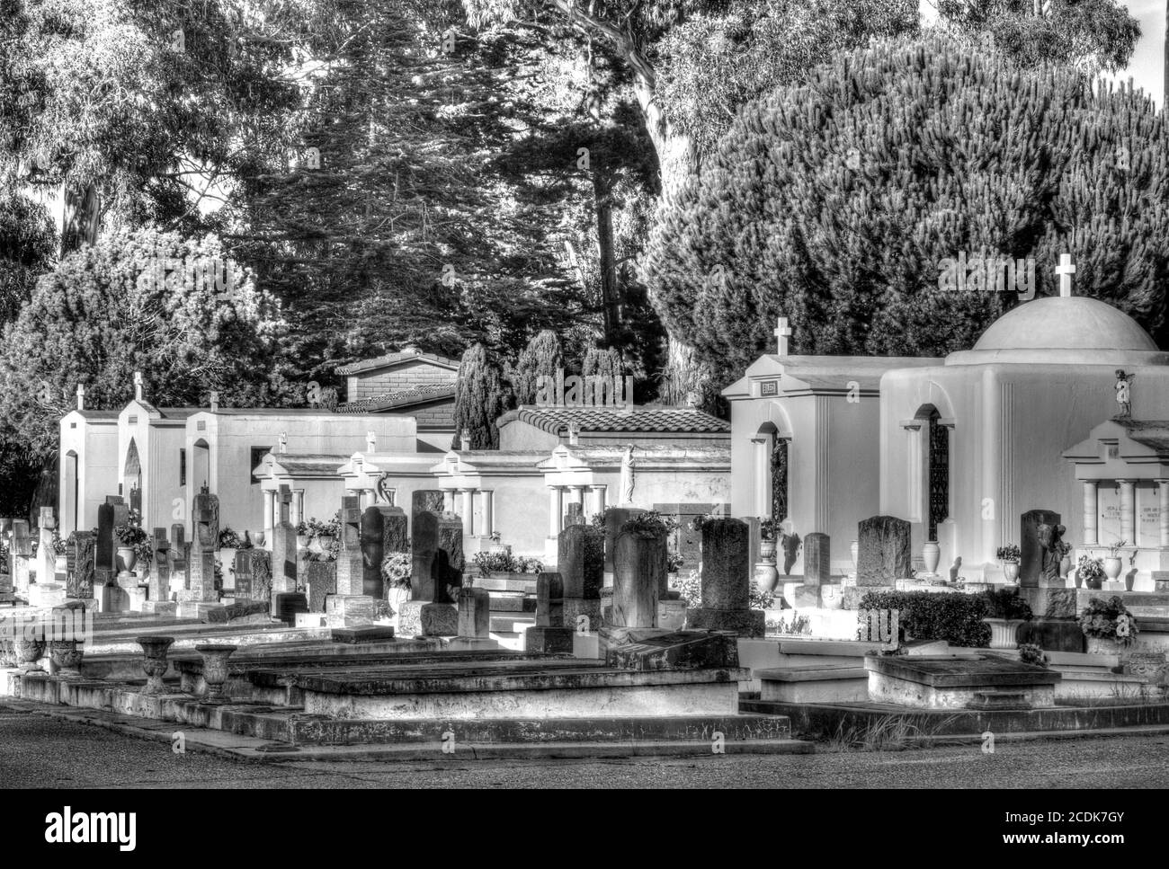 Grave Markers at San Carlos Cemetery Stock Photo Alamy