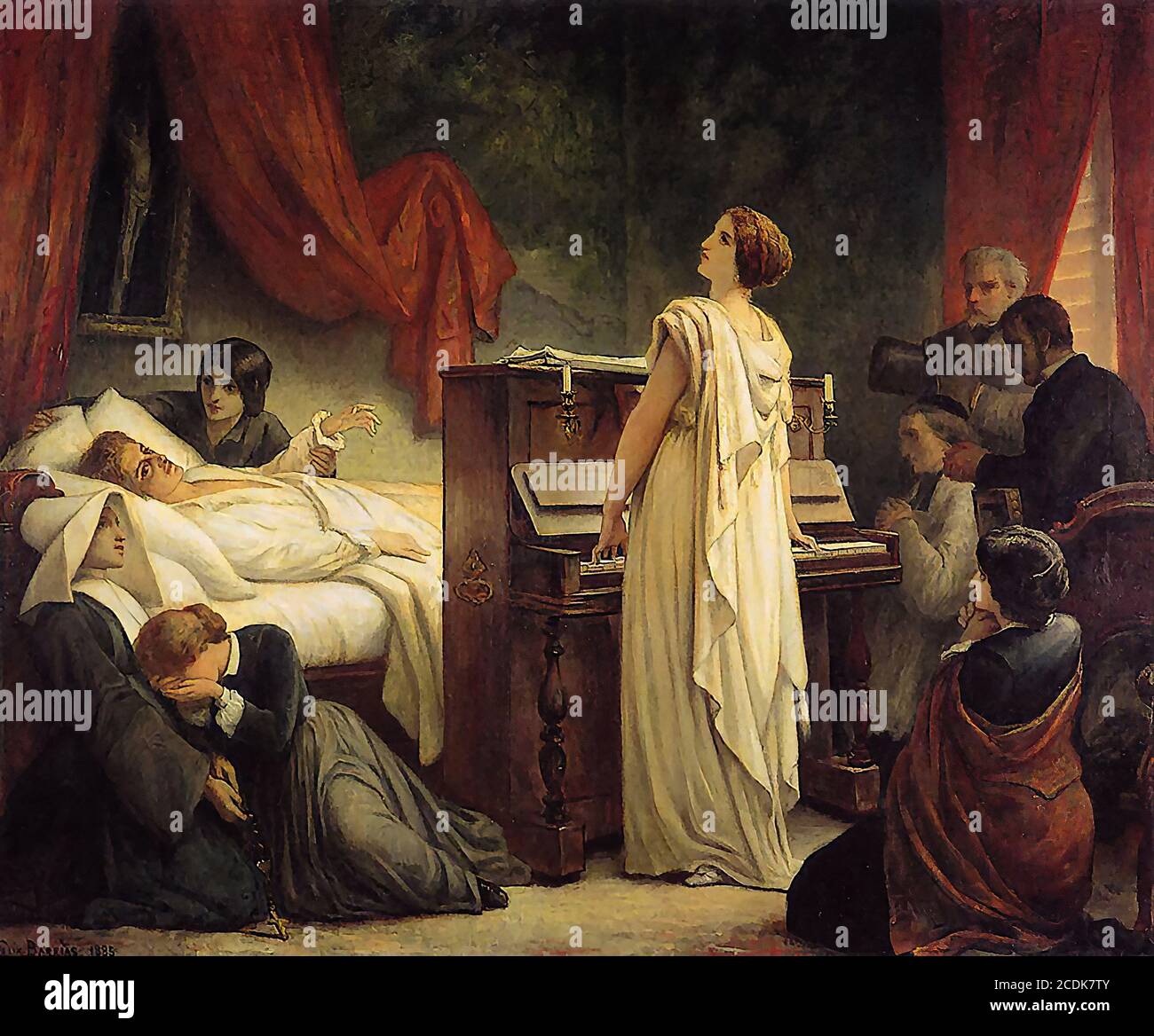 Barrias Felix Joseph - Death of Chopin - French School - 19th and Early 20th Century Stock Photo