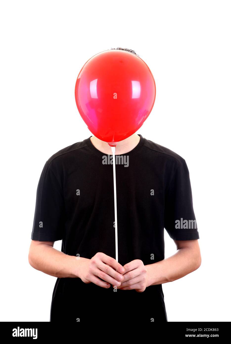 Person With Red Ball Stock Photo
