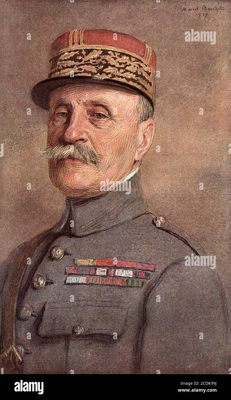Baschet Marcel André - Le MarÃ©chal Ferdinand Foch - French School - 19th and Early 20th Century Stock Photo
