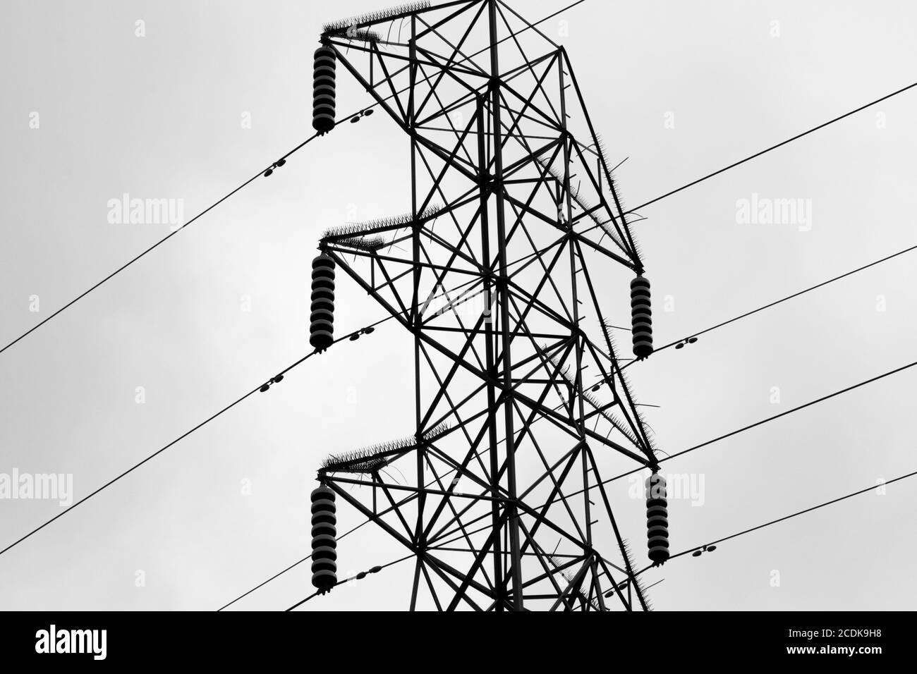 High Voltage Electrical Wires Stock Photo Alamy