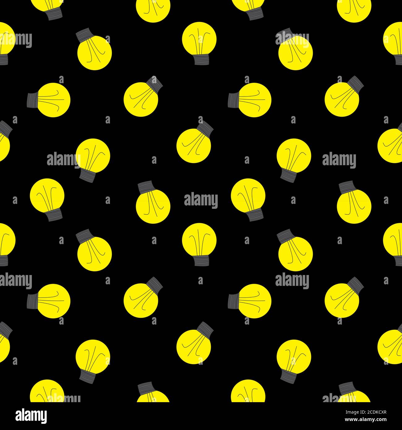 Light Bulb Seamless Pattern Background Vector Illustration Stock Vector