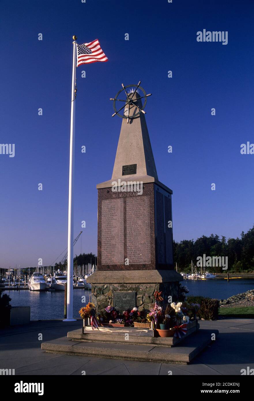 Fisherman's Memorial, Cap Sante Boat Haven, Anacortes, Washington Stock