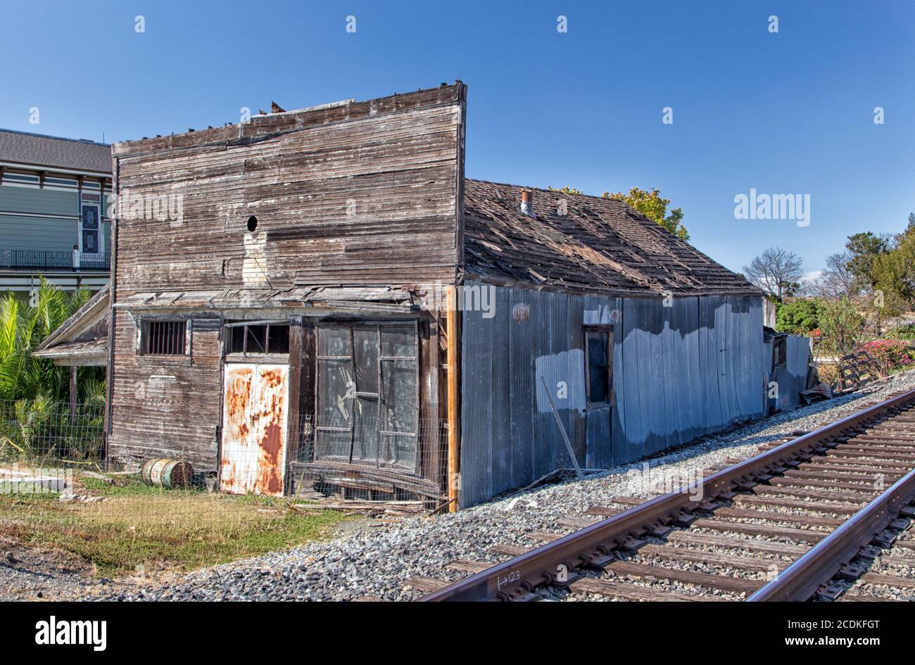 Abandoned Building in Alviso, California Stock Photo