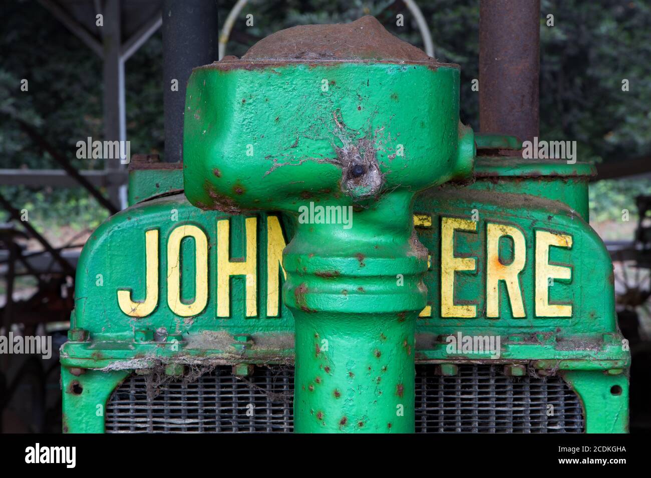 Antique John Deere Tractor Stock Photo