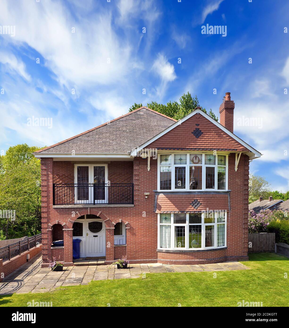 Typical red brick house Stock Photo Alamy