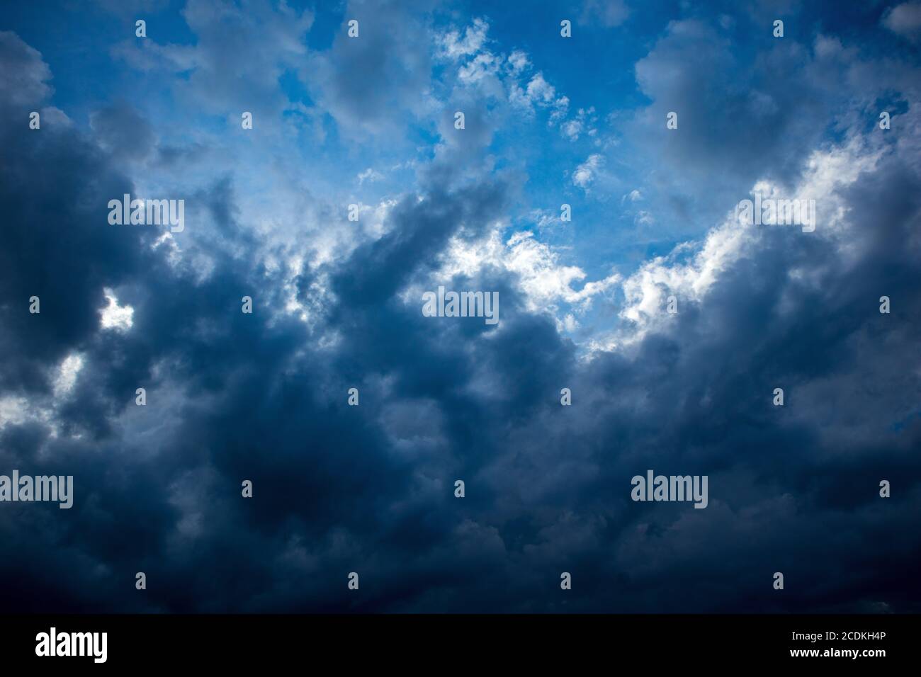 dramatic sky with flying dark clouds, overcast sky before a rain Stock ...