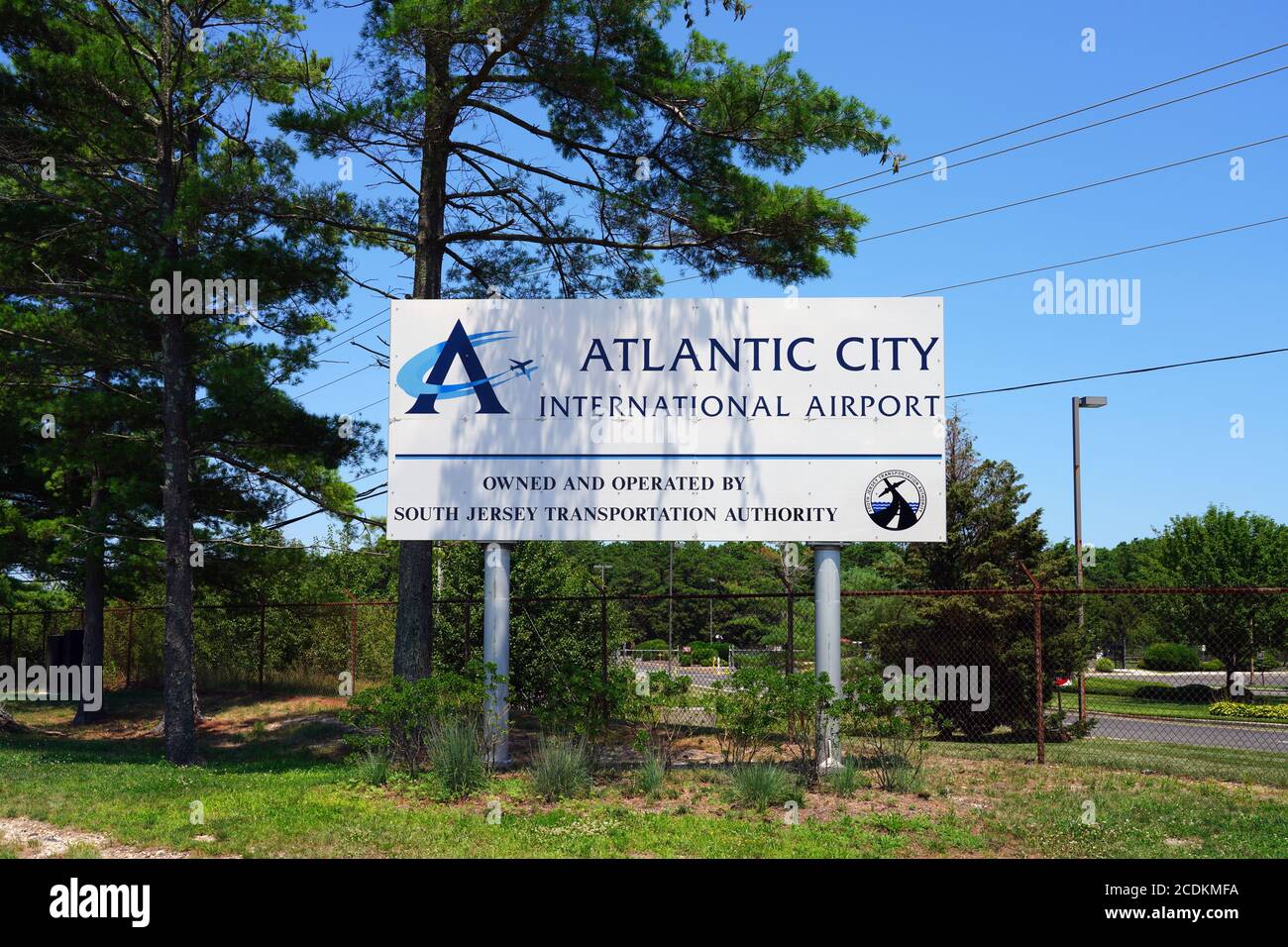 ATLANTIC CITY, NJ -21 JUL 2020- View of the Atlantic City International Airport (ACY) on the Jersey Shore in New Jersey, United States. Stock Photo
