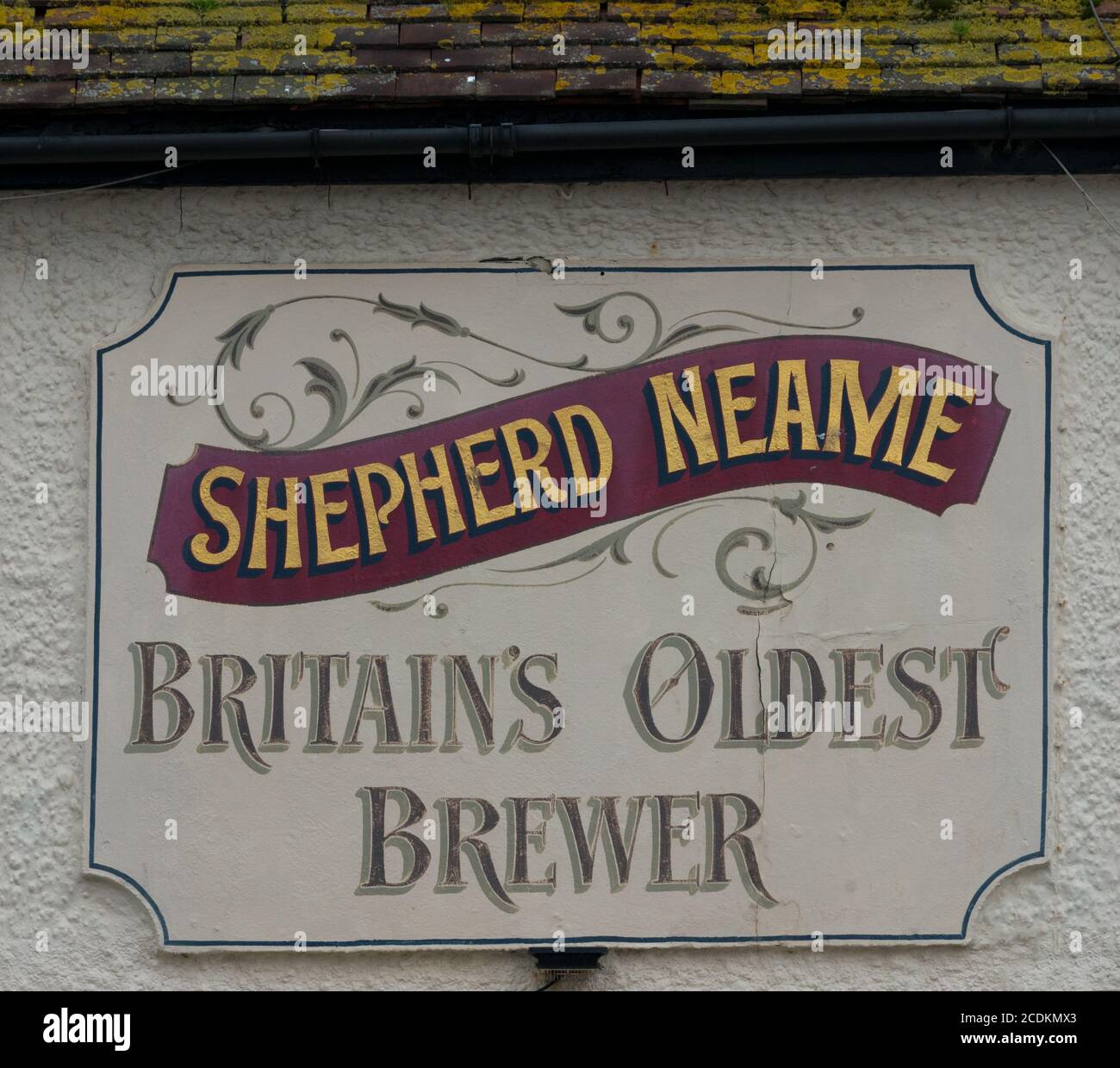 Shepherd Neame Sign - Britiain's Oldest Brewer Stock Photo