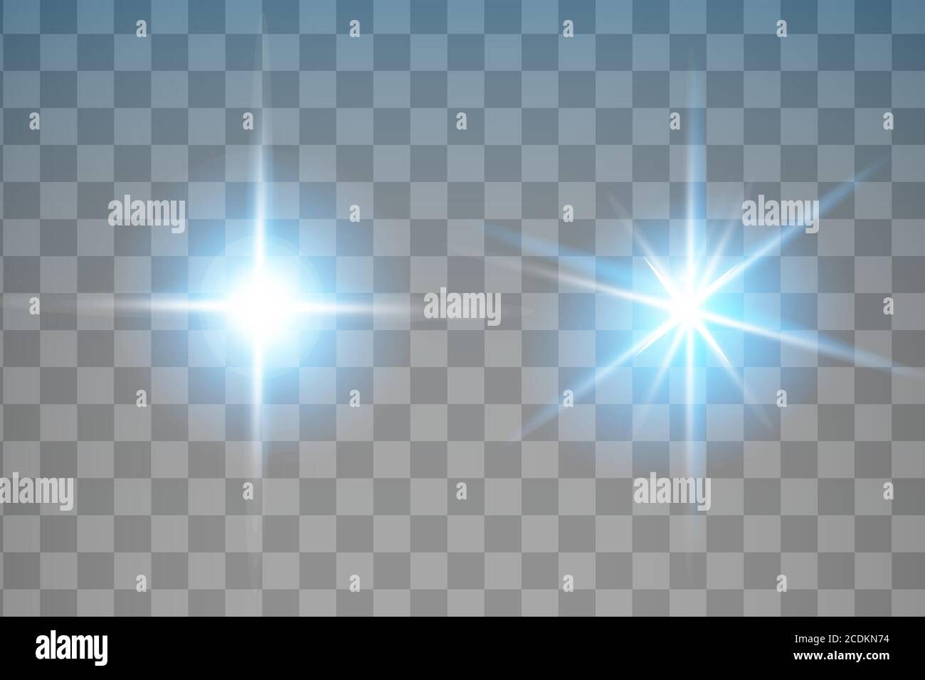 Set of Vector Neon Light Effects. Blue glowing light explodes on a ...