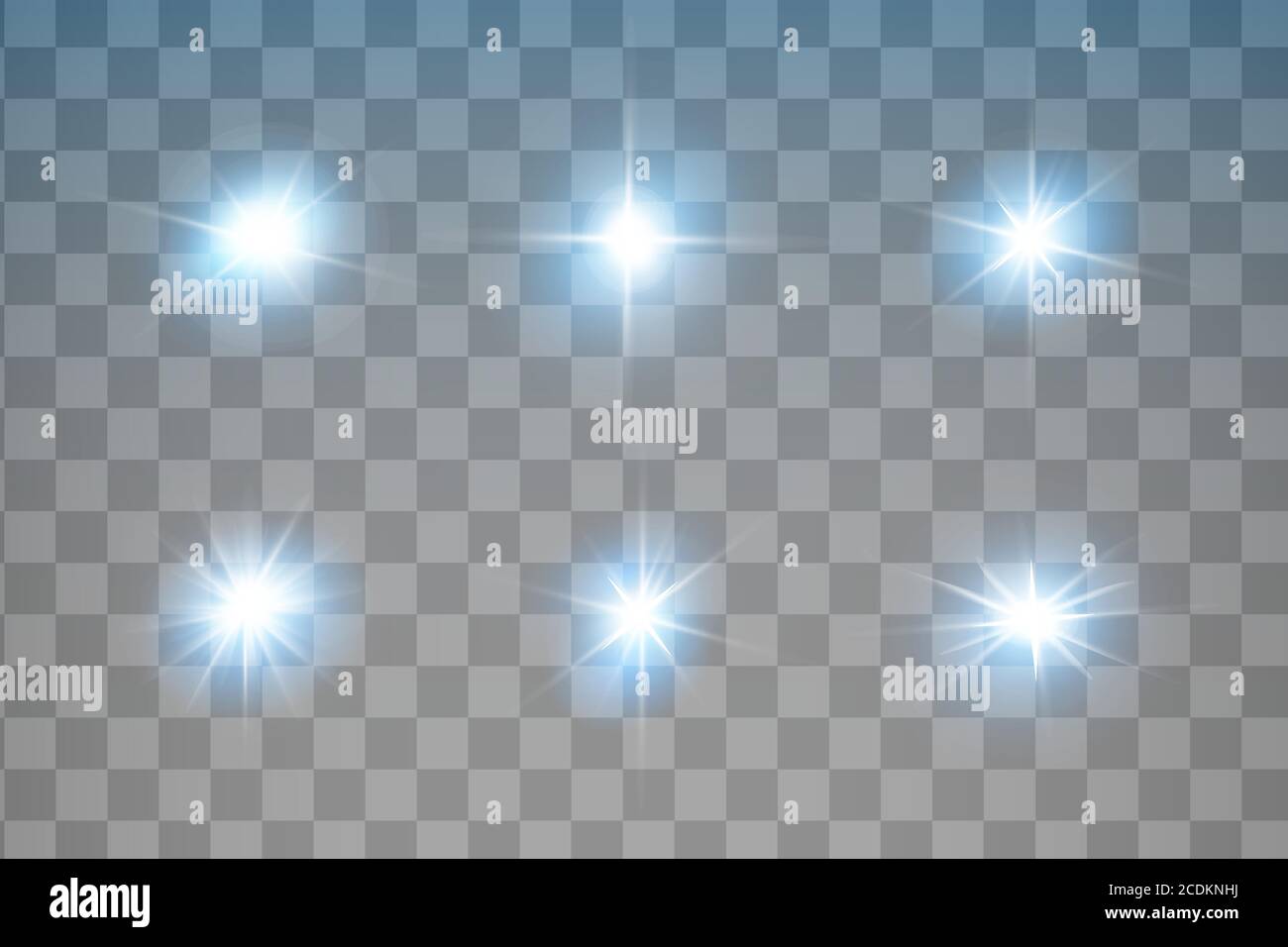 Set of Vector Neon Light Effects. Blue glowing light explodes on a ...