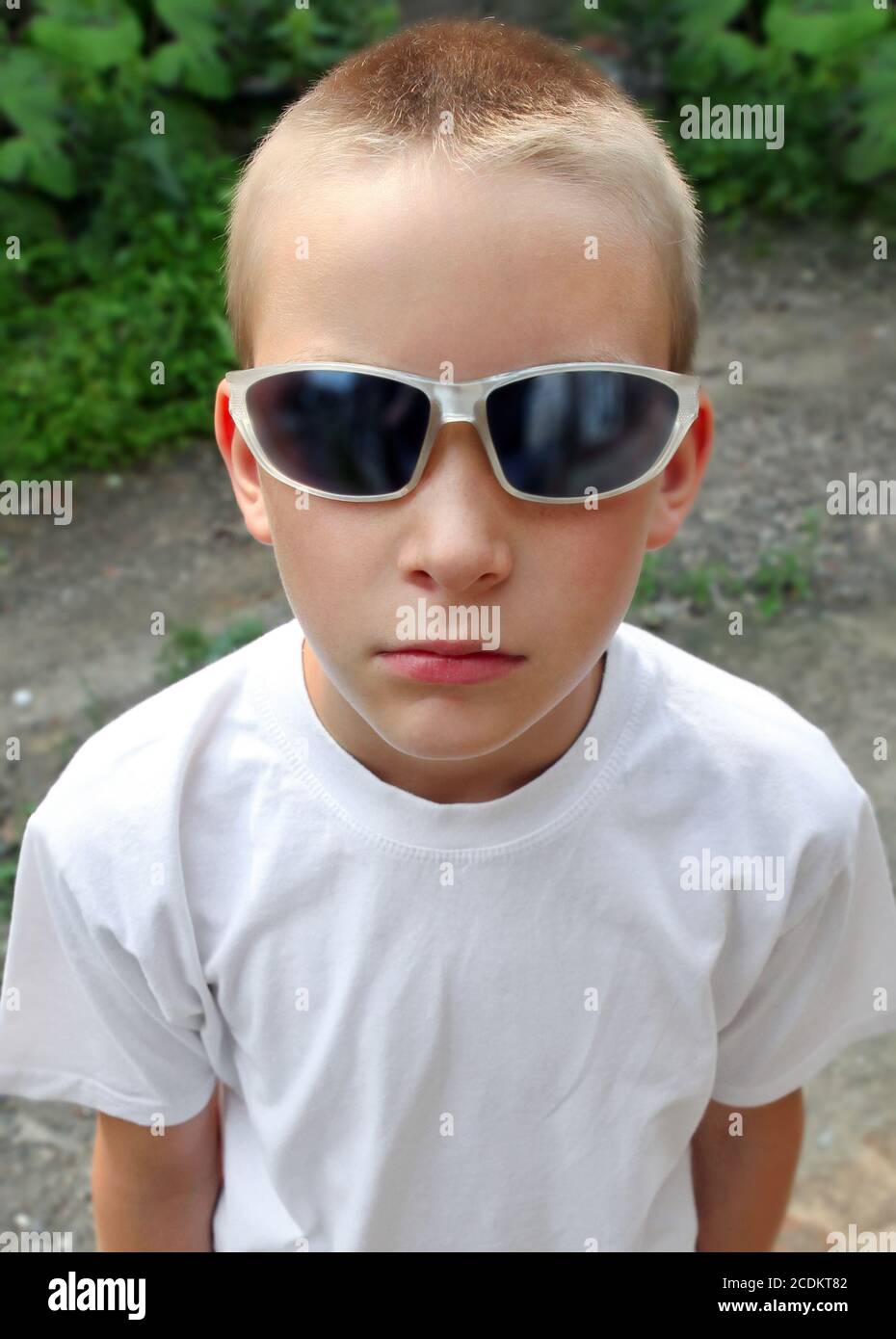 Kid in Sunglasses Stock Photo
