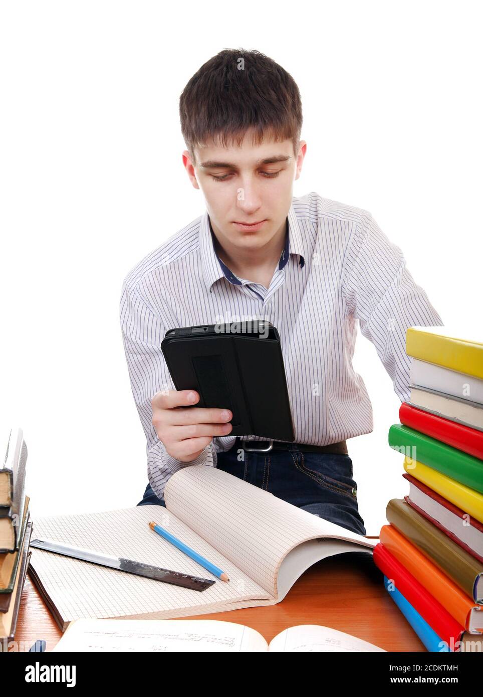 Student with Tablet Computer Stock Photo