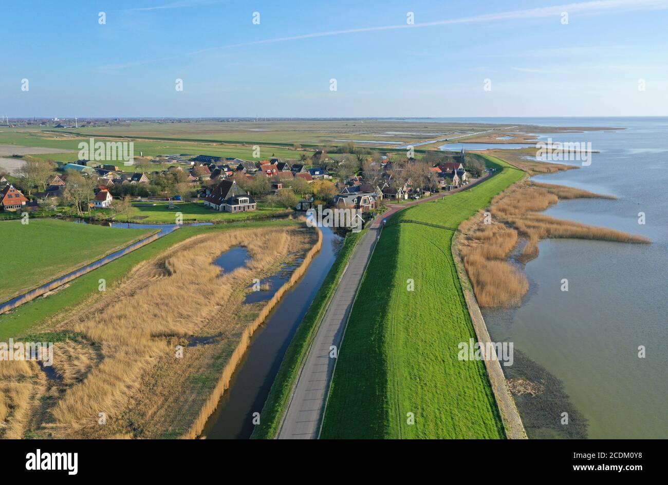 village Gaast and Workum Waard, Netherlands, Frisia Stock Photo