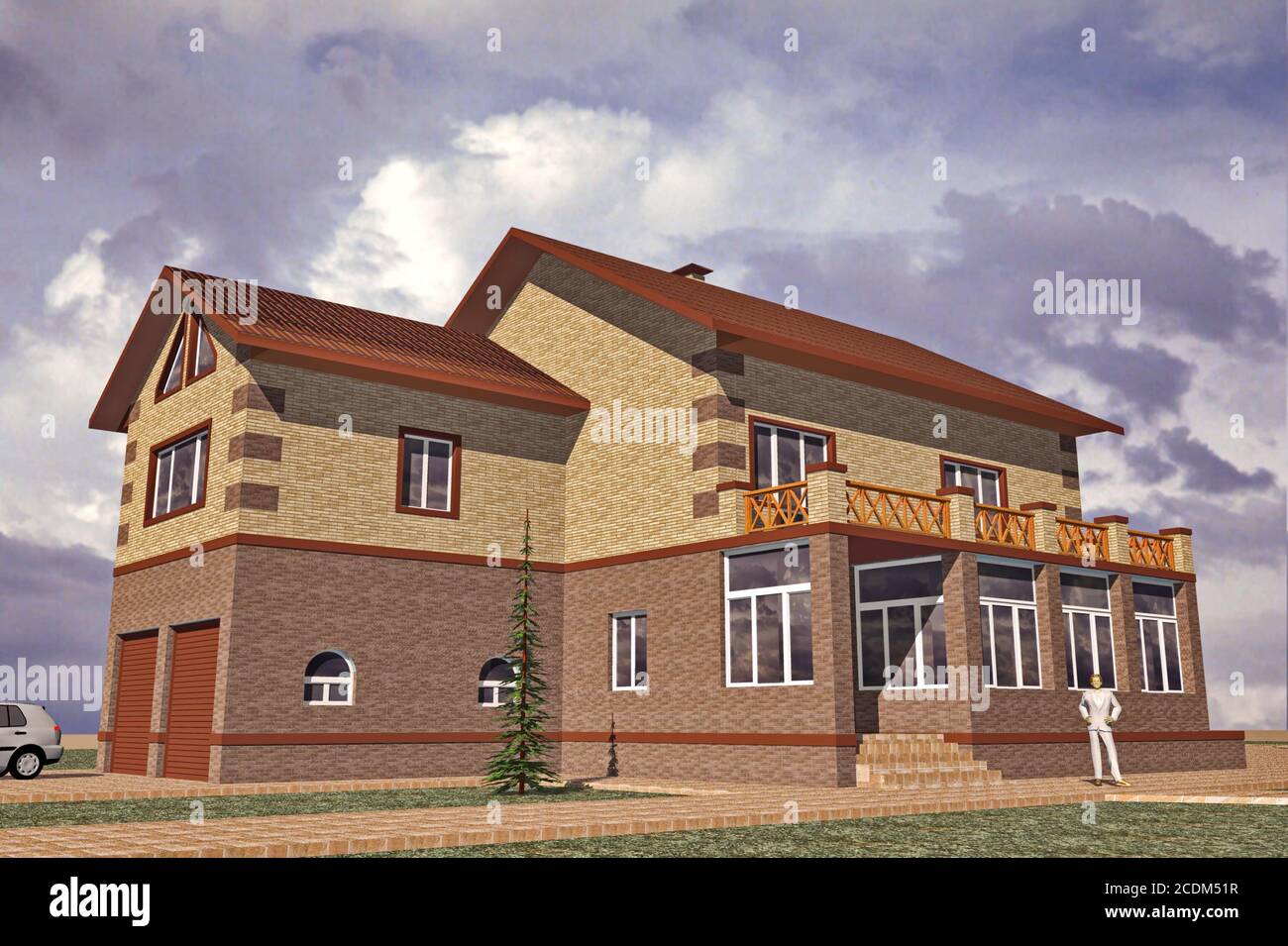 Beautiful view of Classic Country Cottage Design