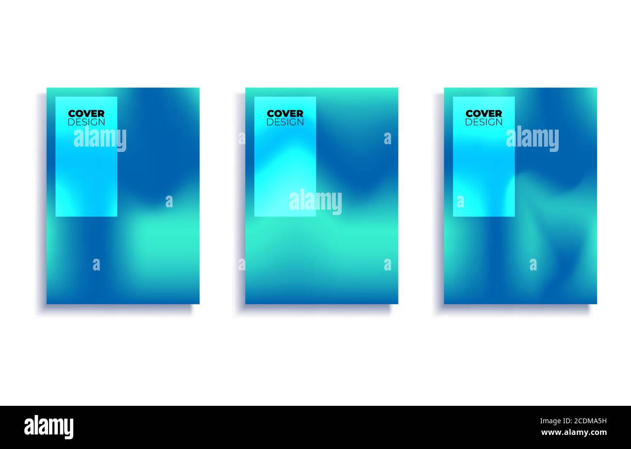 Set of covers design templates with vibrant gradient background. Trendy modern design. Applicable for placards, banners, flyers, presentations, covers Stock Vector