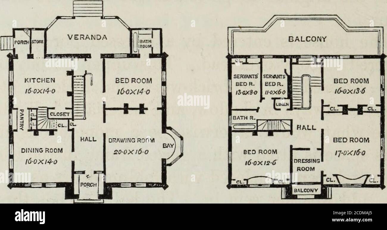 Villas and cottages . PEKSPECTIVE VIEW.. PLAN OF PRINCIPAL FLOOR. PLAN OF  CHAMBERS. VILLAS AND COTTAGES. 181 DESIGN No. 10. (V. & W.) SUBURBAN HOUSE  WITH ATTICS. This is a study