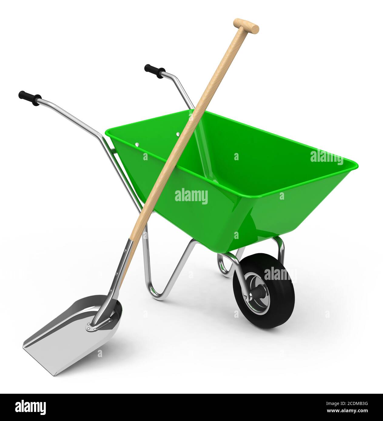 Wheelbarrow cheap and shovel