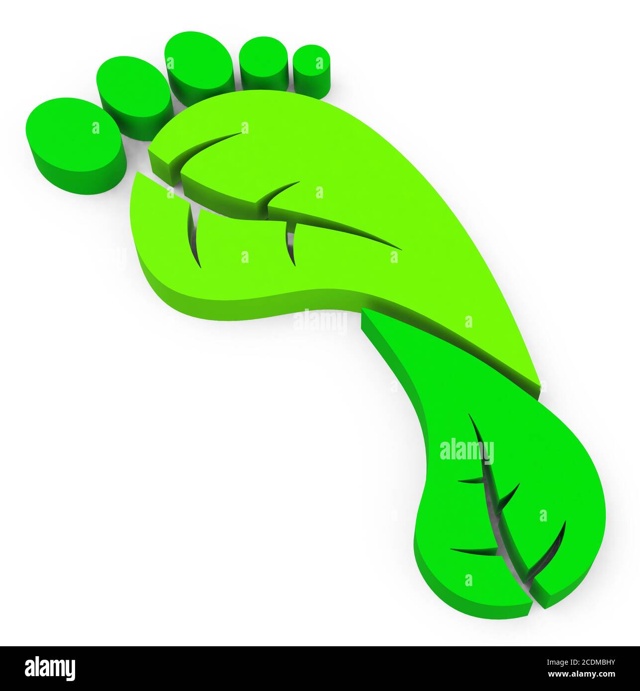 the green footprint Stock Photo Alamy
