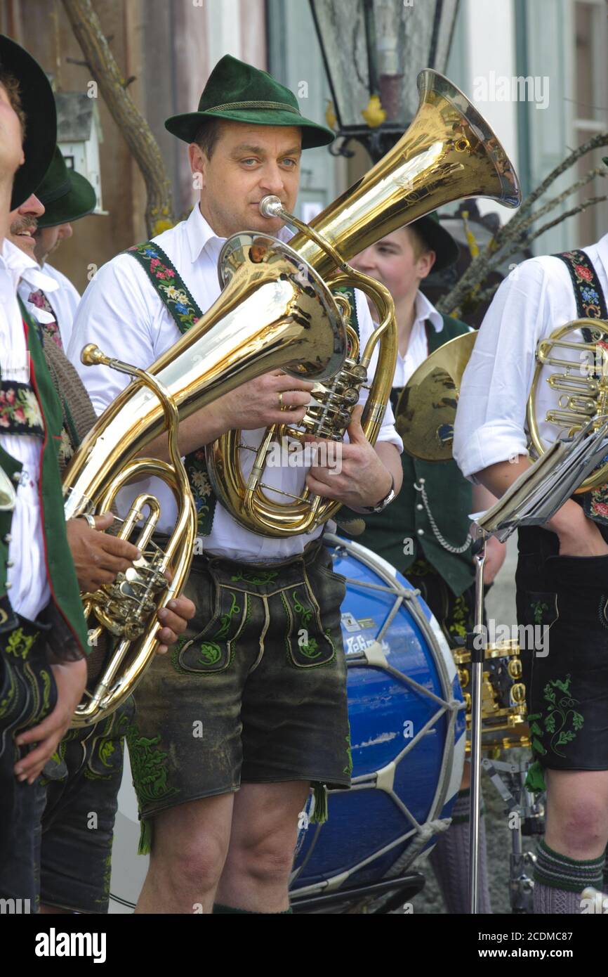 bavarian brass band Stock Photo