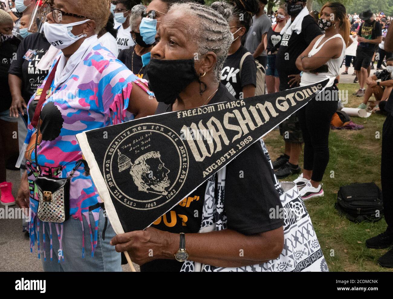 Washington DC, USA. August 28, 2020 Demonstrators are shown at the