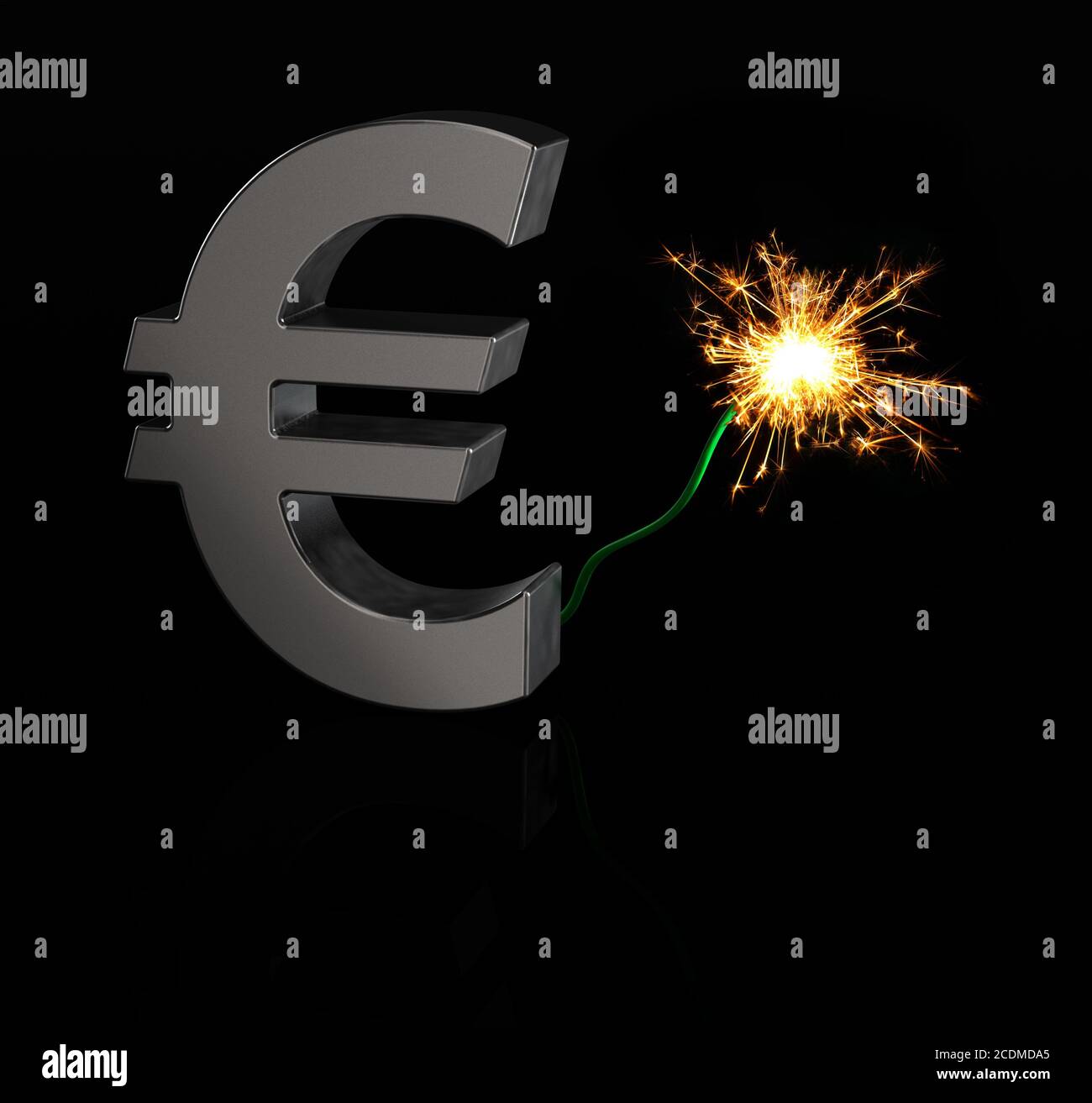 the euro crisis Stock Photo