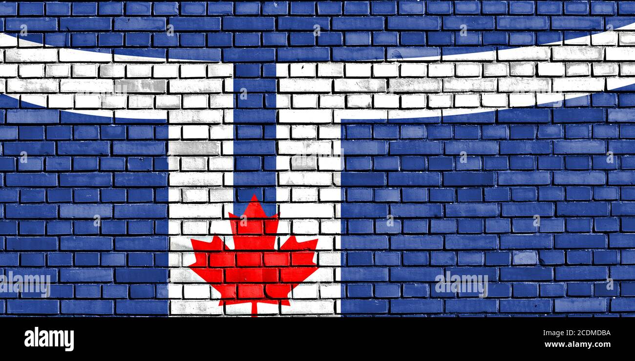 flag of Toronto painted on brick wall Stock Photo Alamy