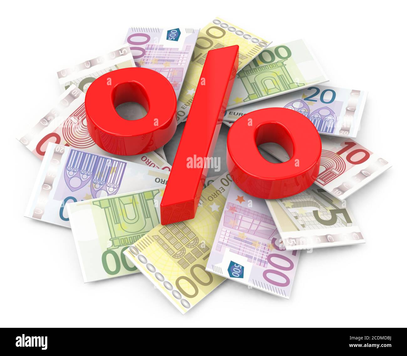 the euro bills Stock Photo
