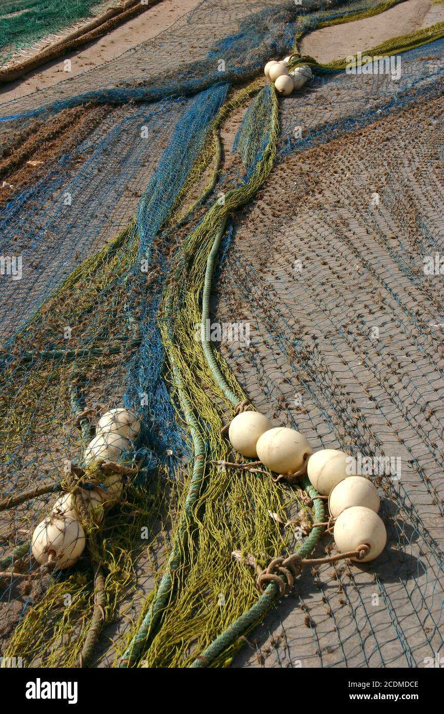 Fishing Nets Calpe - 2 Stock Photo - Alamy