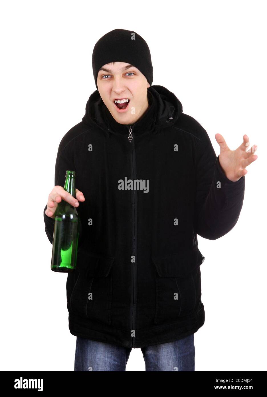 Hooligan with a Beer Stock Photo