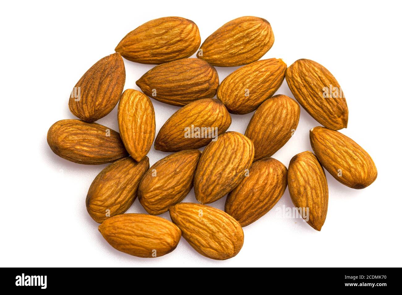 Group of Almond nuts isolated on white background Stock Photo - Alamy