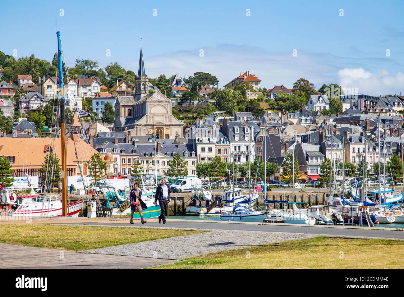 Promenade, Trouville, Normandy, France Stock Photo