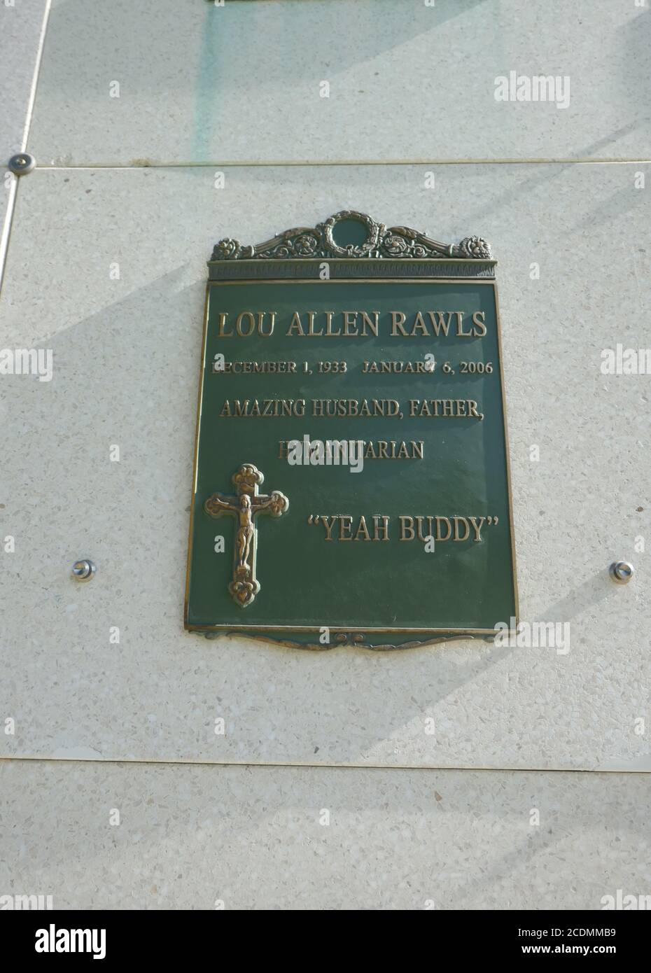 Los Angeles, California, USA 28th August 2020 A general view of atmosphere of Singer Lou Rawls Grave at Forest Lawn Memorial Park Hollywood Hills on August 28, 2020 in Los Angeles, California, USA. Photo by Barry King/Alamy Stock Photo Stock Photo