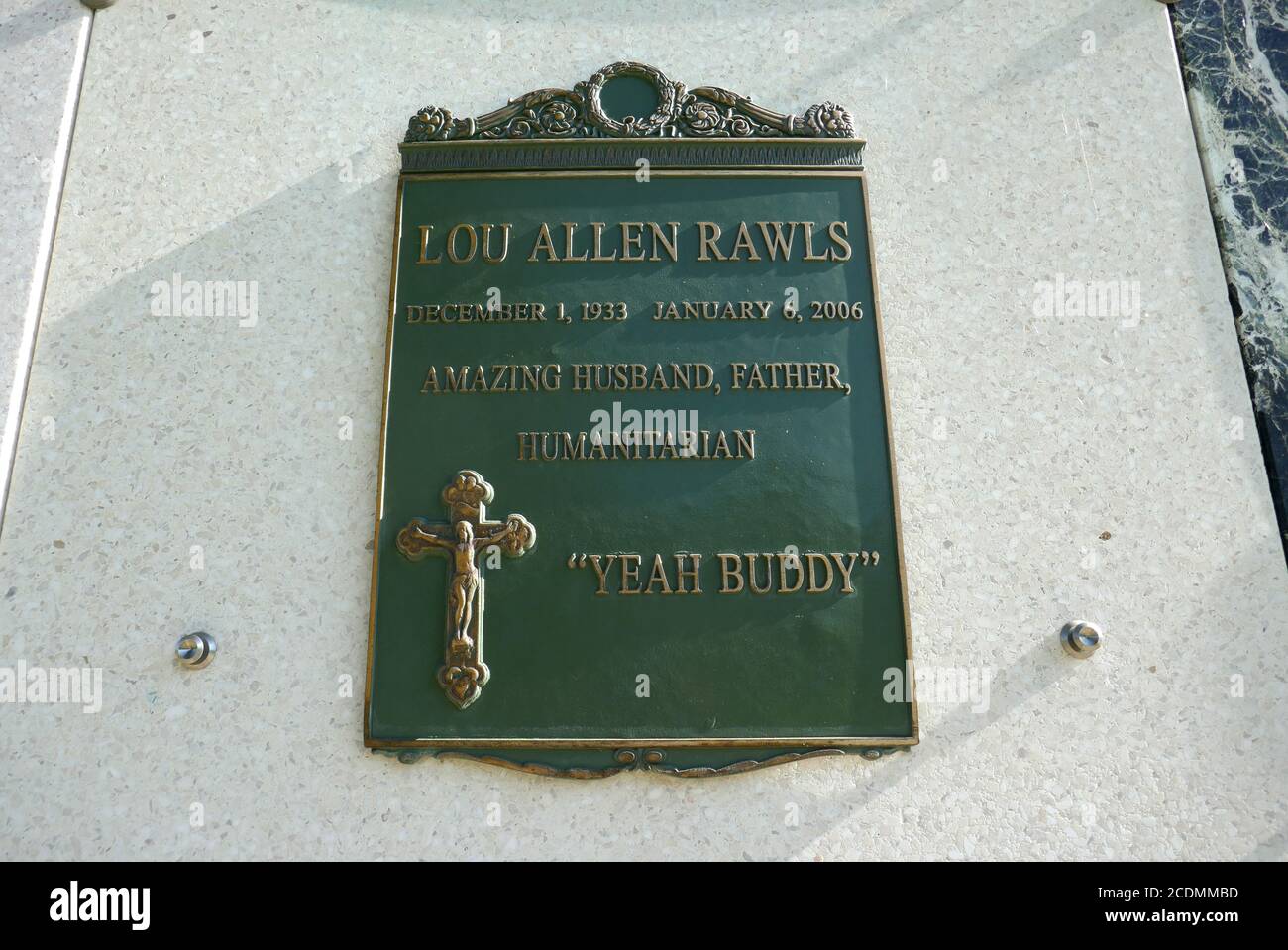 Los Angeles, California, USA 28th August 2020 A general view of atmosphere of Singer Lou Rawls Grave at Forest Lawn Memorial Park Hollywood Hills on August 28, 2020 in Los Angeles, California, USA. Photo by Barry King/Alamy Stock Photo Stock Photo