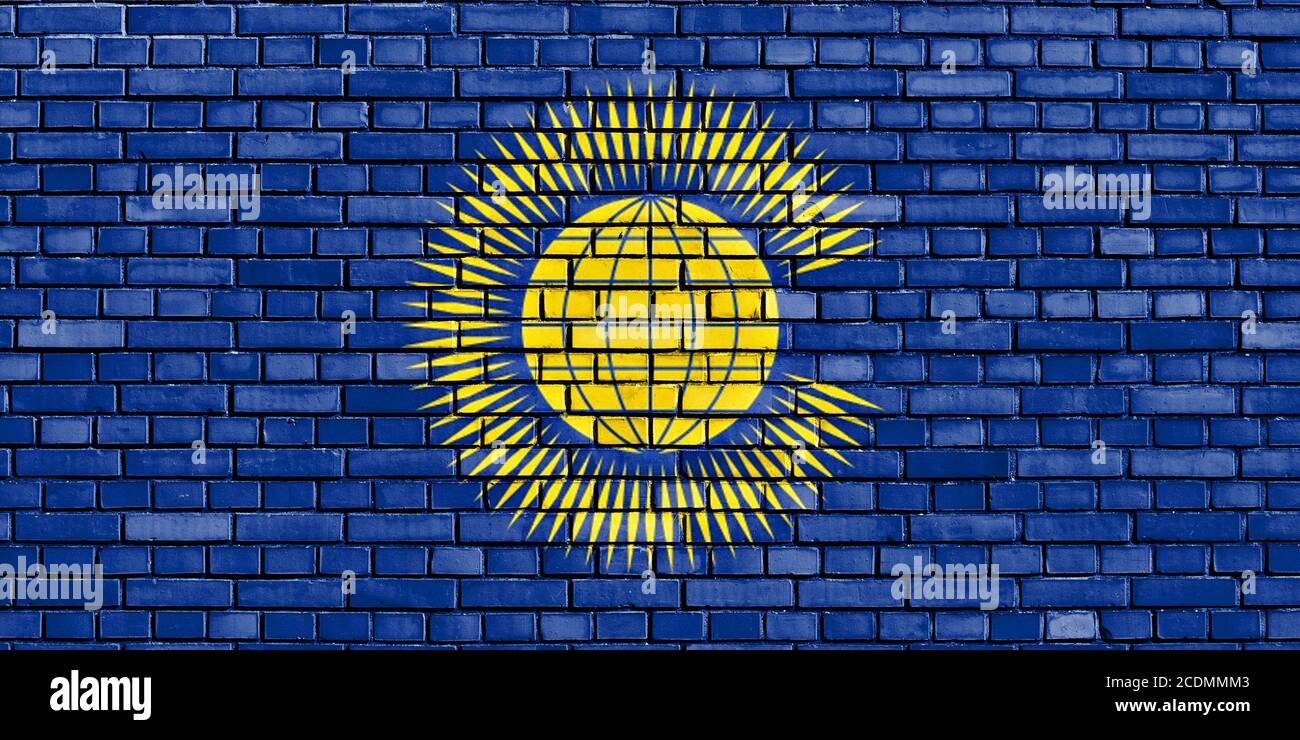 flag of Commonwealth of Nations painted on brick w Stock Photo