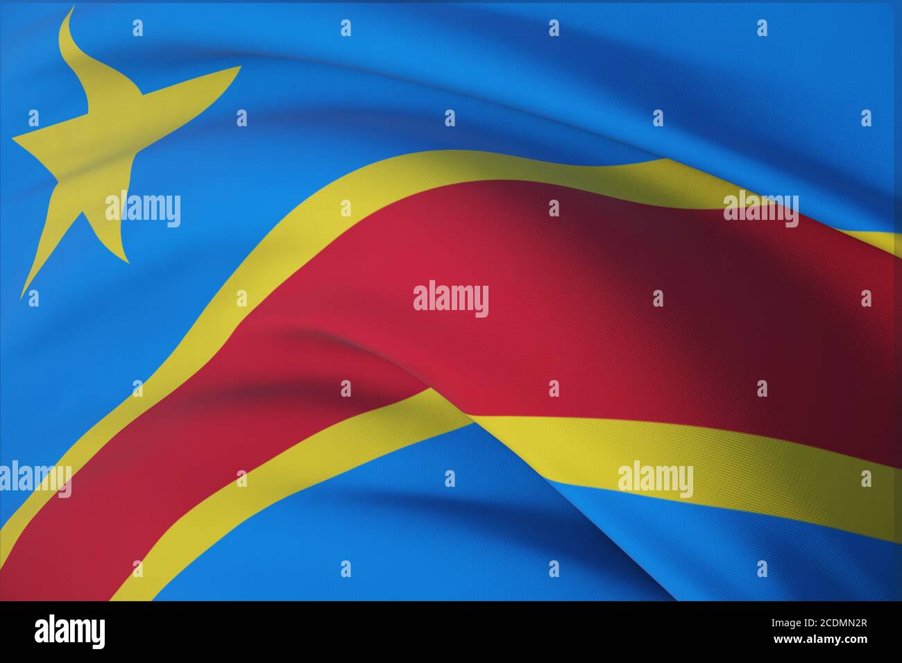 Waving flags of the world - flag of Democratic Republic of the Congo ...