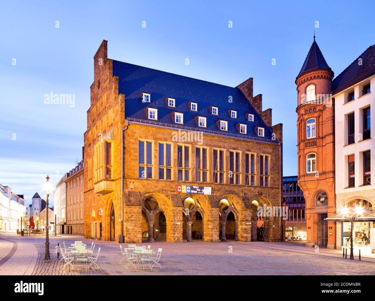 Historical town hall, Minden, East Westphalia, North Rhine-Westphalia, Germany Stock Photo