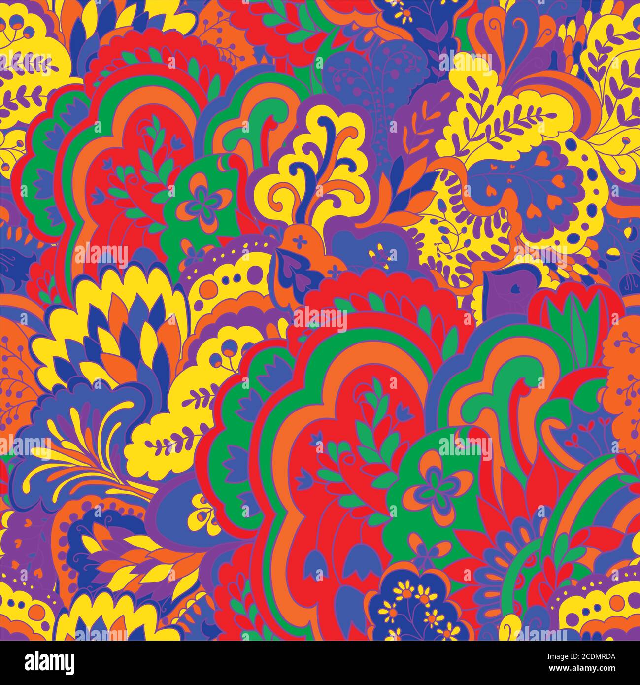 Organic seamless pattern with original plant elements. Floral seamless background. Stock Vector