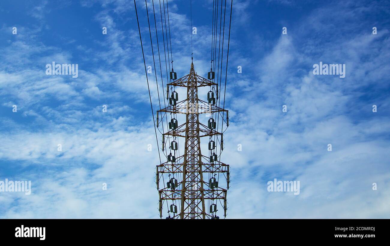 High Voltage Transmission Tower in Japan Stock Photo Alamy