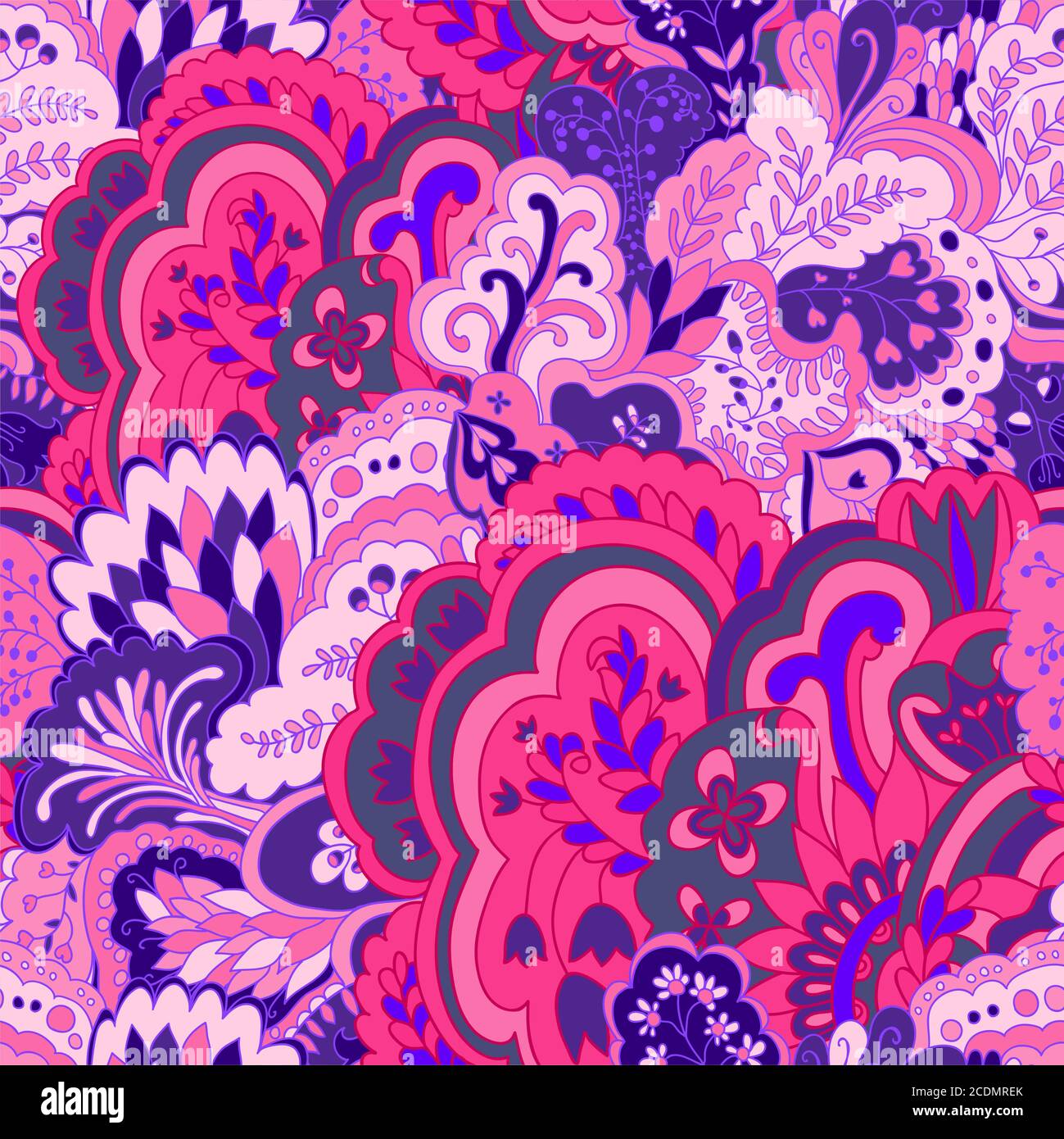 Organic seamless pattern with original plant elements. Floral seamless background. Stock Vector