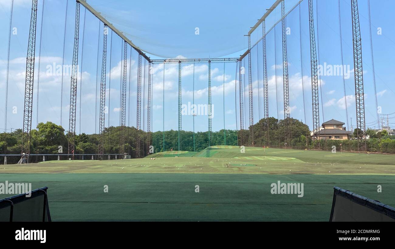 Golf Driving Range View in Yokohama Stock Photo Alamy