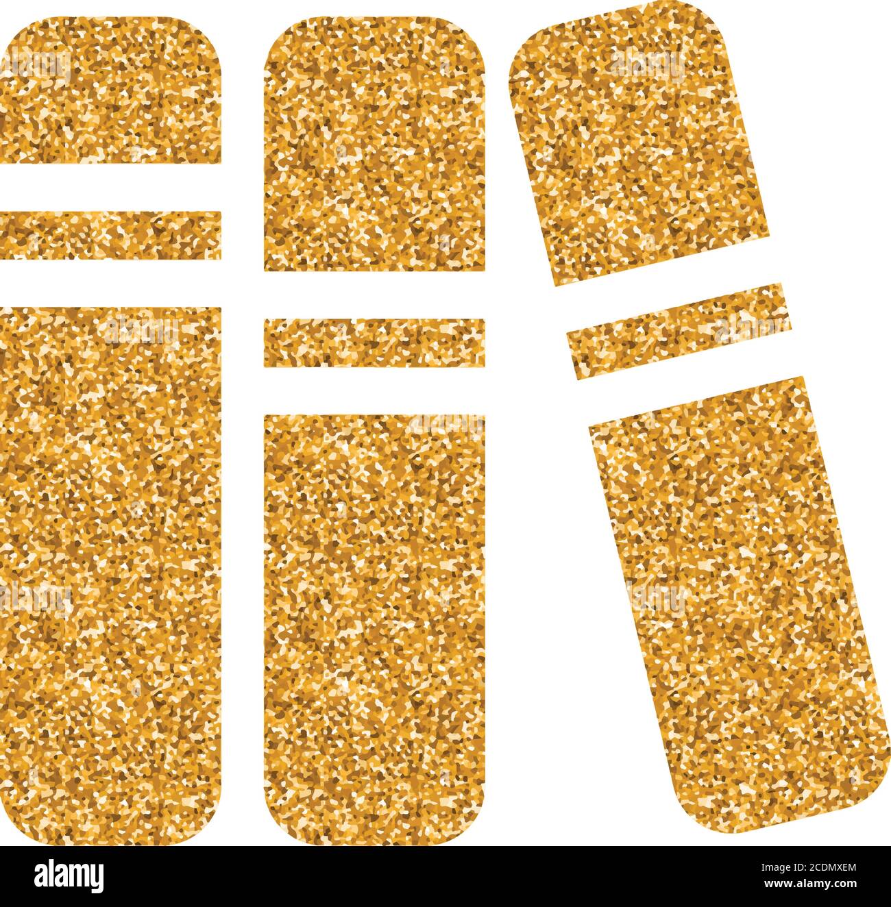 Books icon in gold glitter texture. Sparkle luxury style vector ...
