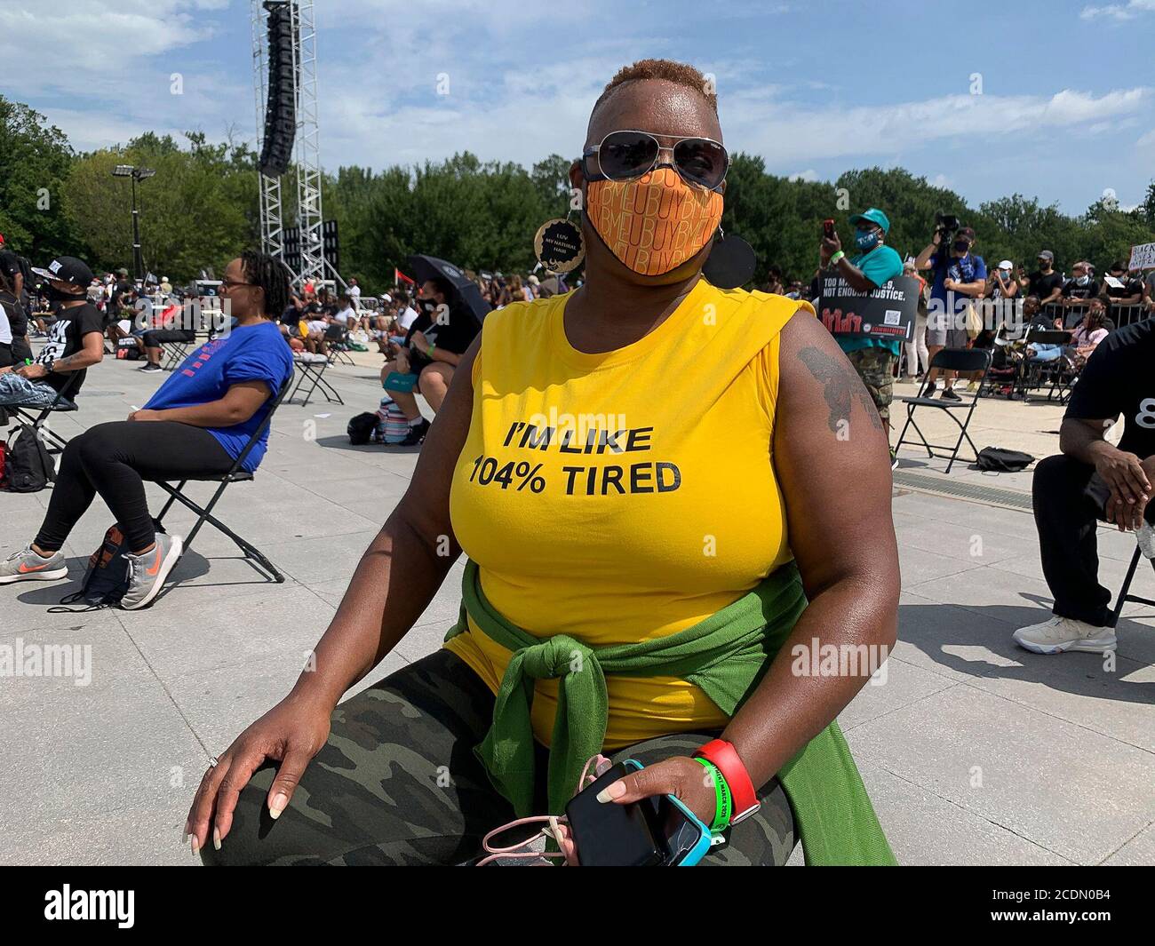 Washington, District of Columbia, USA. 28th Aug, 2020. Thousands came from across the nation to participate in the March on Washington 2020, 57 years after the historic 1963 march. Credit: Sue Dorfman/ZUMA Wire/Alamy Live News Stock Photo