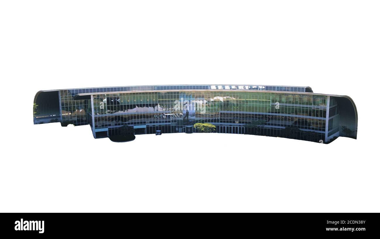 Modern station isolated on white background with clipping path Stock Photo