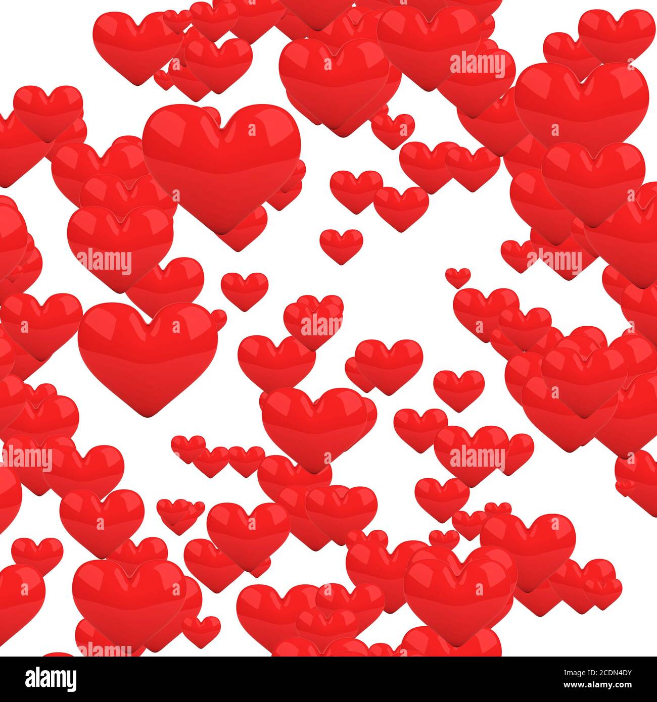 Abstract red hearts on white hi-res stock photography and images - Alamy