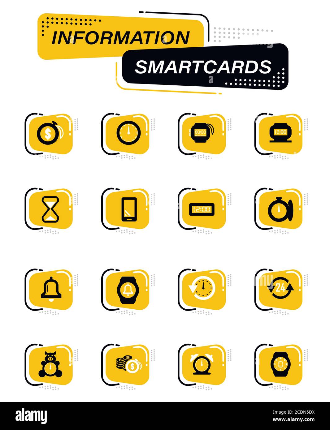 Time icons set Stock Vector
