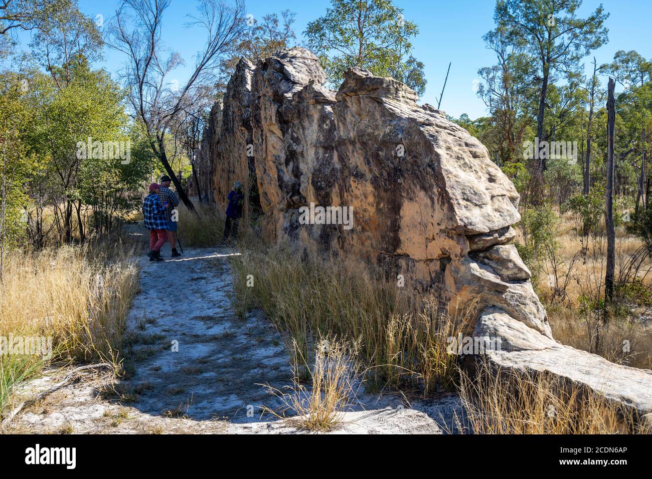 Hadrian's Wall rock formation. Salvator Rosa Section Carnarvon National Park, Queensland, Australia Stock Photo