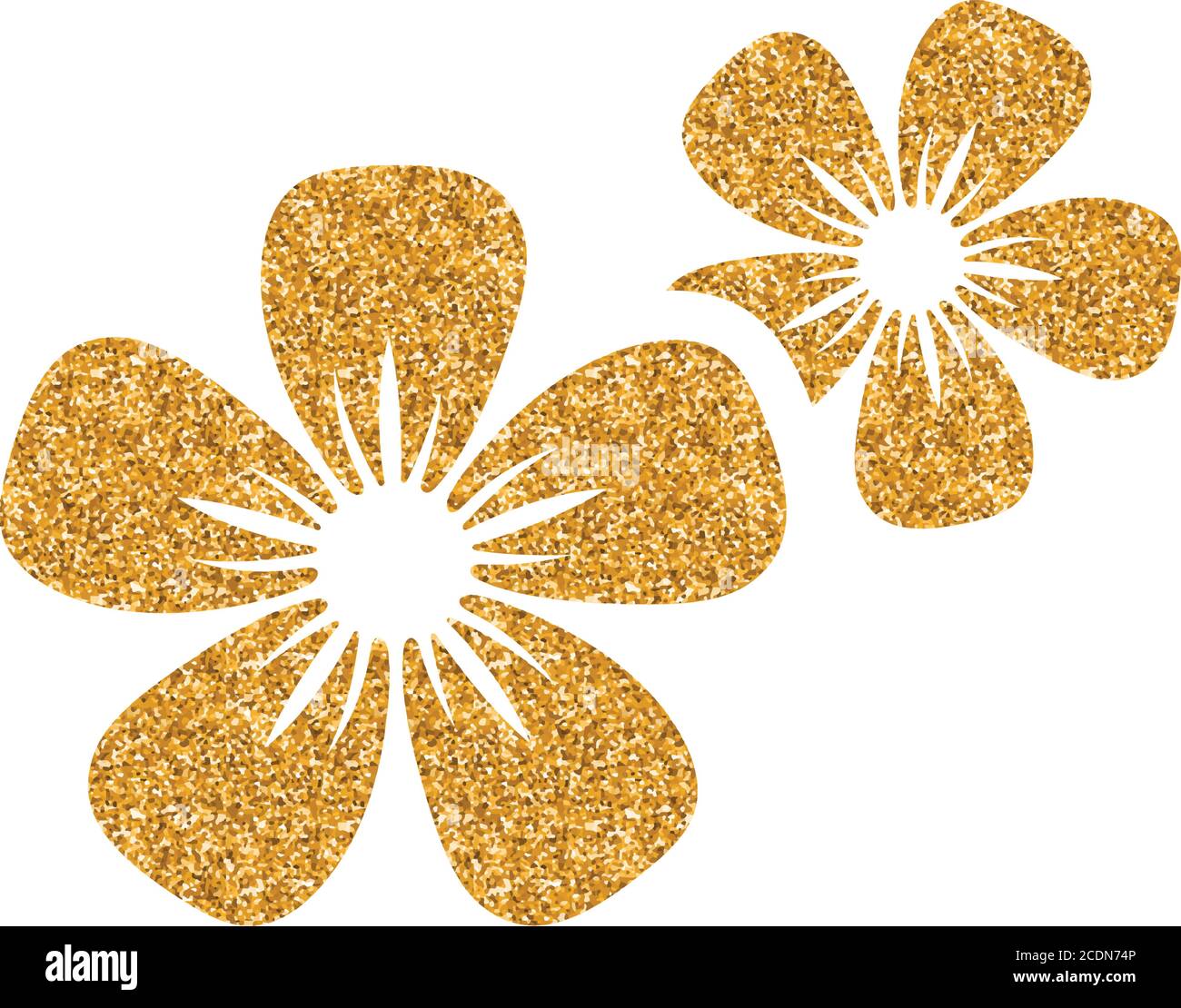 Jasmine flowers icon in gold glitter texture. Sparkle luxury style vector  illustration Stock Vector Image & Art - Alamy