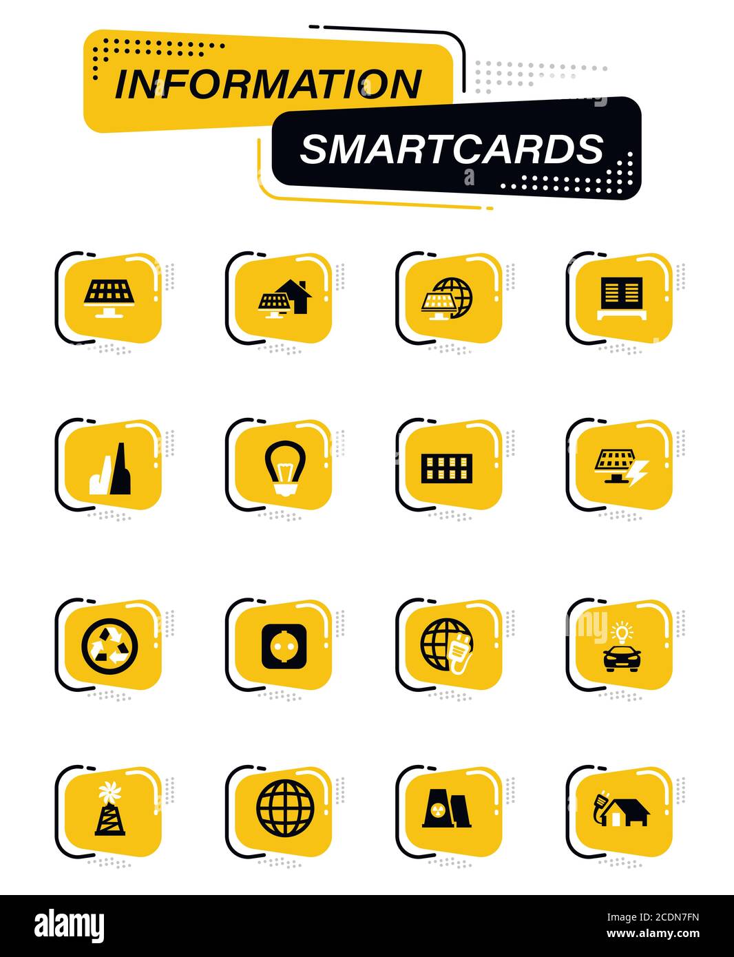 Alternative energy icons set Stock Vector