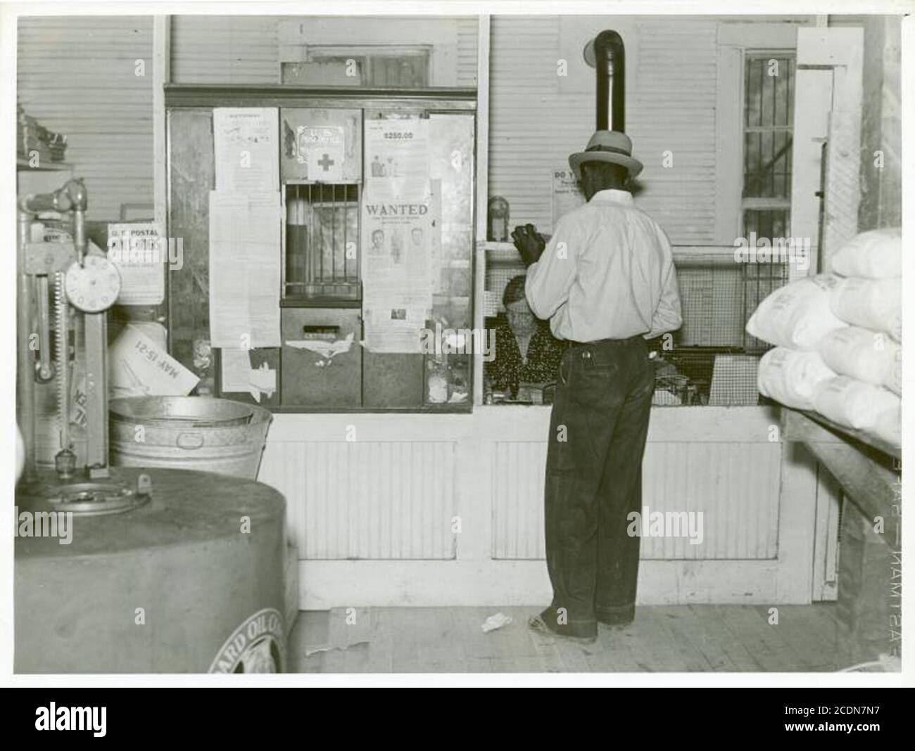 Post office inside plantation store, Mileston, Mississippi D Stock